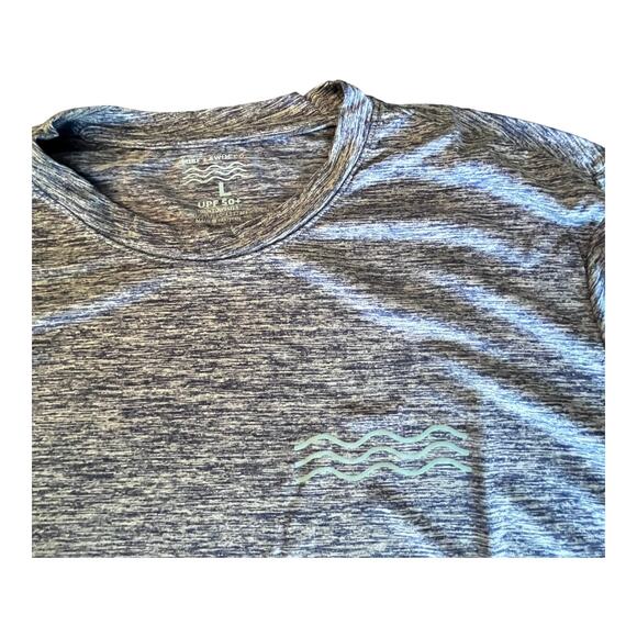 NEW Surf & SWIM TEE Long Sleeve LG Men's Women's Blue Gray Soft T Shirt UPF 50+ - Picture 3 of 6